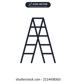 Stepladder icon symbol template for graphic and web design collection logo vector illustration