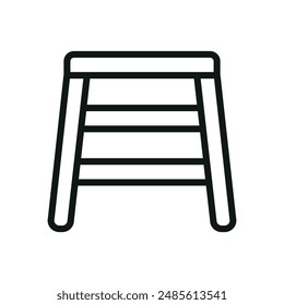 Plantillas de diseño de Vector de icono de escalera simple y moderno