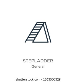 Stepladder icon vector. Trendy flat stepladder icon from general collection isolated on white background. Vector illustration can be used for web and mobile graphic design, logo, eps10