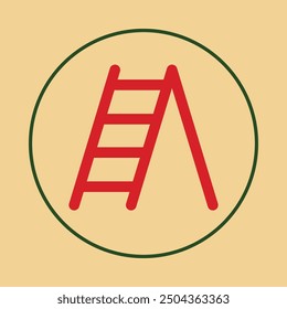 Stepladder trendy icon abstract skilled vector illustration colorful artwork design.eps