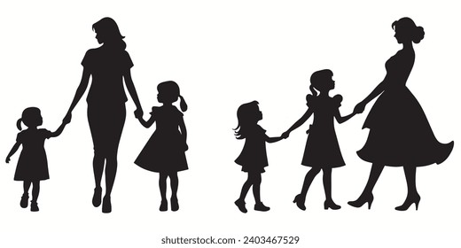 Stepmom outlines and symbols dark level variety basic exquisite white foundation Stepmom vector and silhouette icon.