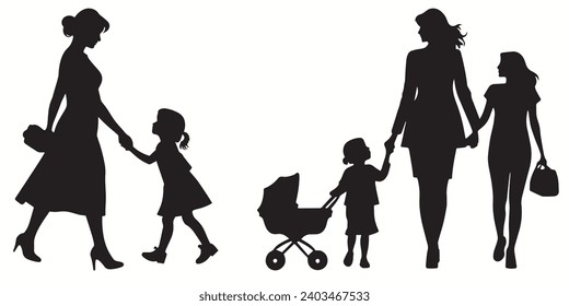 Stepmom outlines and symbols dark level variety basic exquisite white foundation Stepmom vector and silhouette icon.