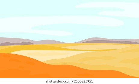 steppe arid landscape vector background