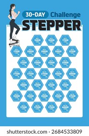 Cronograma de treino de desafio de 30 dias Stepper