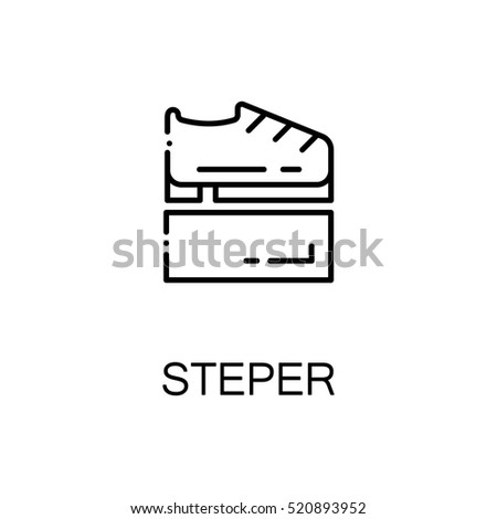 Stepper flat icon. Single high quality outline symbol of sport equipment for web design or mobile app. Thin line signs of stepper for design logo, visit card, etc. Outline pictogram of stepper 