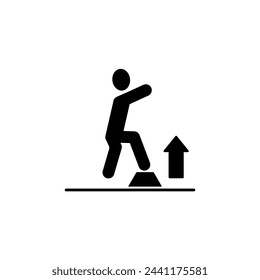 stepping concept line icon. Simple element illustration. stepping concept outline symbol design.