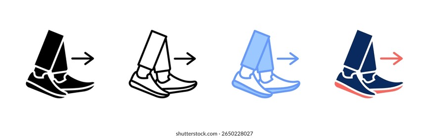 Avançando ícone folha de vários estilos coleção