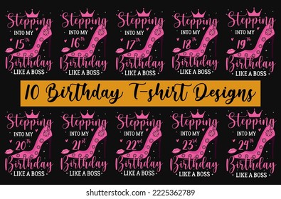 Stepping into my birthday T-shirt design
