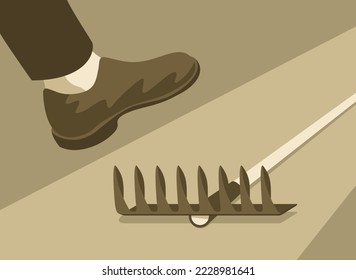 Stepping on the same rake over and over again metaphor. Doing the same thing in the exact same way while expecting different results.