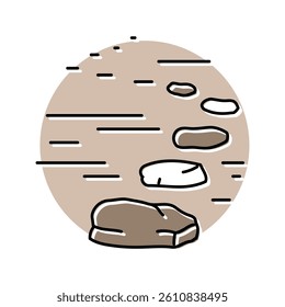 stepping stones progress color icon vector. stepping stones progress sign. isolated symbol illustration