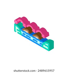 Vector isométrico de progreso de los escalones. símbolo de progreso de los escalones. ilustración de símbolo aislado