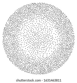 Steppism, pointillism. Random polka dot. Vintage design element. Texture vector. Surface pattern design.