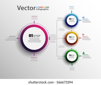  Steps abstract infographics number options template. Can be used for workflow layout, diagram, business step options, banner, web design. Vector eps 10