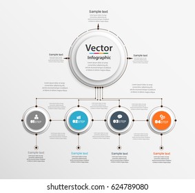 Steps abstract infographics number options template. Can be used for workflow layout, diagram, business step options, banner, web design. Vector eps 10