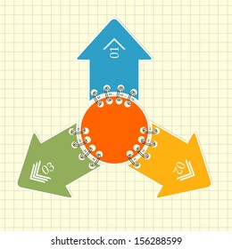 Steps arrows for infographic, banner and presentation