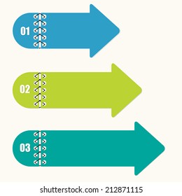 Steps arrows for infographic, banner and presentation