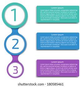 Steps badges, web banners with number options. Infographics 