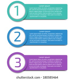 Steps badges, web banners with number options. Infographics 