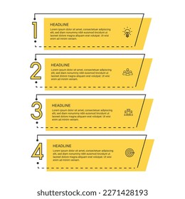 Steps business data visualization timeline process infographic template design with icons	