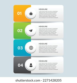 Pasos para la visualización de datos empresariales tiempo de proceso diseño de plantillas infográficas con iconos	