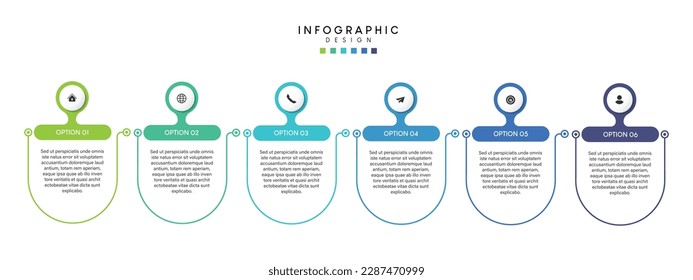 Steps business data visualization timeline process infographic template design with icons
