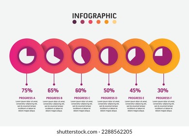 Steps business data visualization timeline process infographic template design with icons
