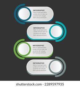 Steps business data visualization timeline process infographic template design with icons