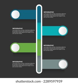 Steps business data visualization timeline process infographic template design with icons