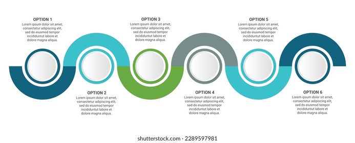 Steps business data visualization timeline process infographic template design with icons