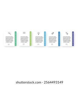 Steps business data visualization timeline process infographic template design with icons