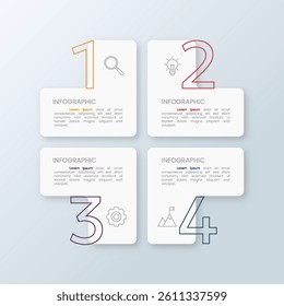 Steps business data visualization timeline process infographic template design with icons