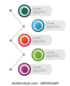 steps business infographic template vector design