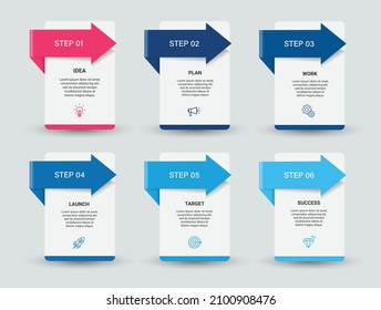 Steps business timeline infographic template design