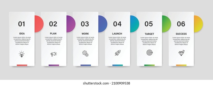 Steps business timeline infographic template design