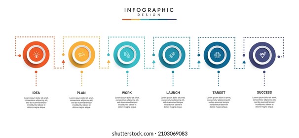 Steps business timeline infographic template design