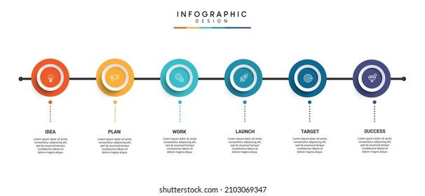Steps business timeline infographic template design