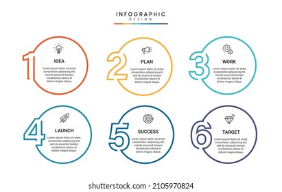 Steps business timeline process infographic template design with icons