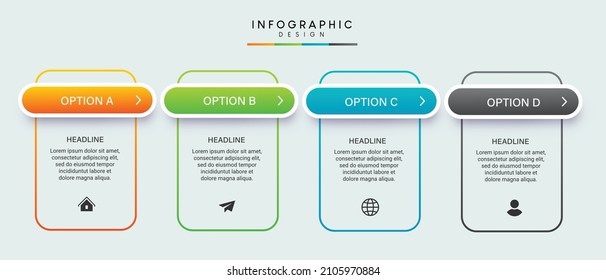 Steps business timeline process infographic template design with icons