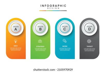 Steps business timeline process infographic template design with icons