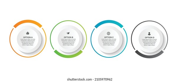 Steps business timeline process infographic template design with icons
