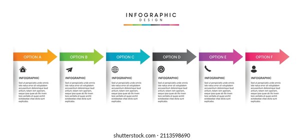 Steps business timeline process infographic template design with icons