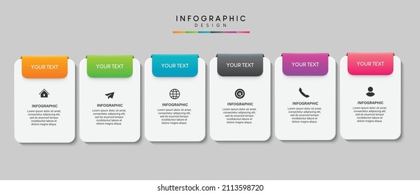 Steps business timeline process infographic template design with icons