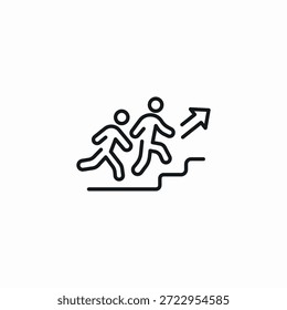 Schritte klettern Symbol Symbol Vektor