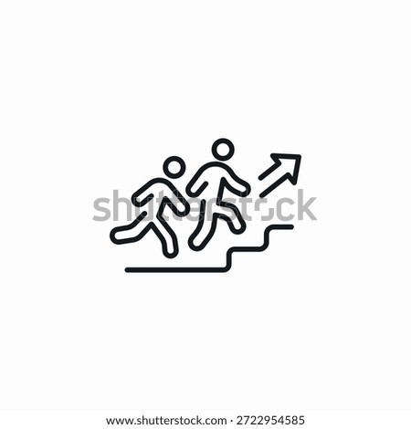 steps climb icon sign vector