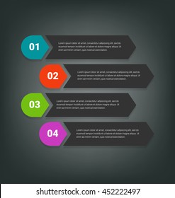 Steps design for business info-graphics