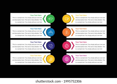 Steps design for business info-graphics vector image 8
