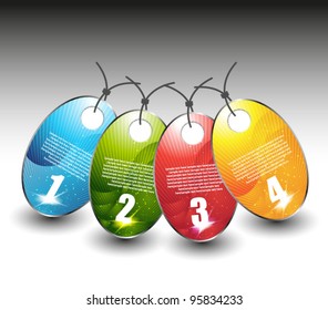 steps design in tags style