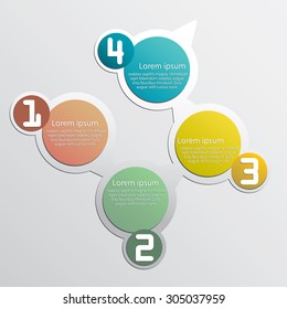 steps design template with Modern round infographics concept 