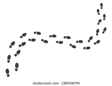 steps footprints track vector image