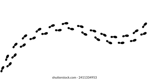 steps footprints track vector image.
Footprint walk line path background – stock vector